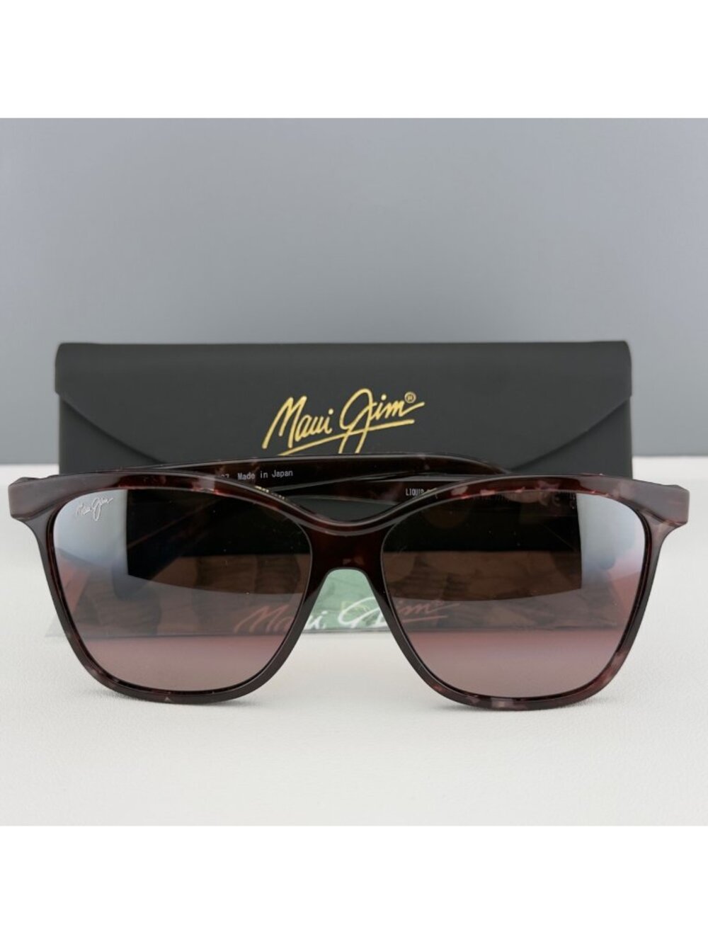 Maui Jim Sunglasses Liquid Sunshine Oversized MJ 601-04 Tortoise Rose 58 14 137